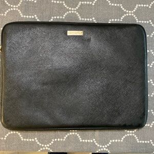 Kate Spade Saffiano Leather Laptop/Notebook Sleeve - Black/Pink